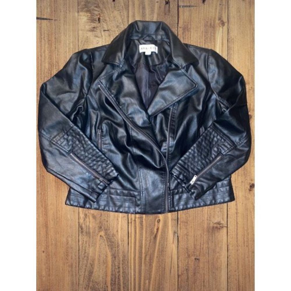 Ava Viv Motorcycle Jacket Black Sz 1X - Picture 5 of 6